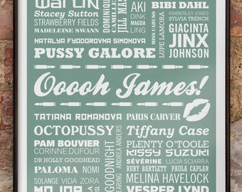 Bond Girls konsttryck: James Bond 007 poster