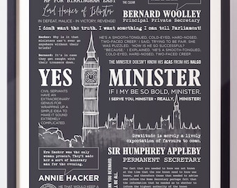 Yes Minister, Typographic Print