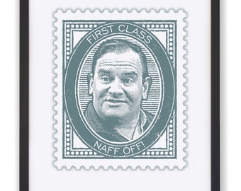 Porridge Stamp Art Print: Norman Stanley Fletcher TV Comedy