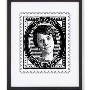 Impression artistique du timbre Lady Mary Downton Abbey : cadeau pour maman