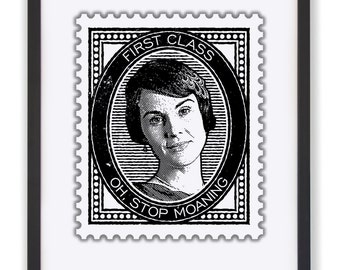 Lady Mary Downton Abbey Stamp Art Print: Gift for Mum
