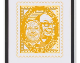 Morecambe & Wise Print, Morecambe and Wise Poster, Eric and Ernie Art, Caricature Print, Dad Gift, Granddad Present, Bring Me Sunshine Print