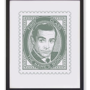 Affiche James Bond, James Bond Art, impression James Bond, affiche 007, Sean Connery Art, impression caricature, 60e anniversaire, 50e anniversaire, cadeau papa