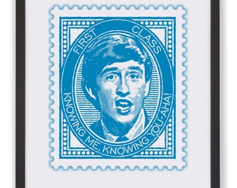 Alan Partridge Print, AHA Poster, Alan Partridge Stamp Print, Present for Dad, British Comedy Art