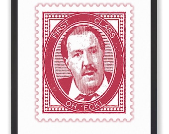 Allo Allo Stamp Art Print: Rene Artois, Classic British Comedy