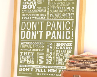 Dad's Army Print: Typographic Homeguard Poster