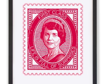 Downton Abbey Print: Countess Cora Crawley Stamp Art