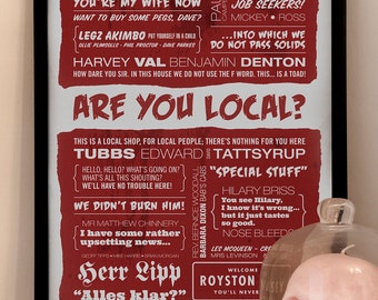 The League of Gentlemen Print: "Are You Local?" British Comedy Poster
