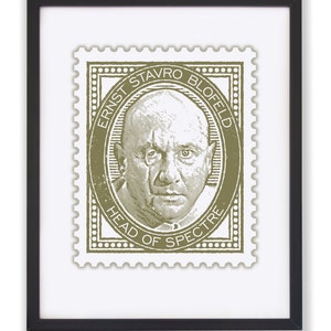Impression James Bond, art Blofeld, affiche Bond Baddie, impression méchant Bond, impression spectre, cadeau James Bond, cadeau James Bond