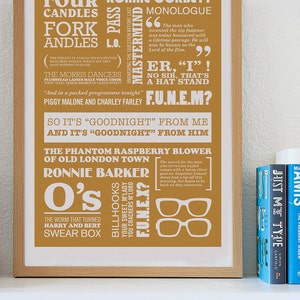 The Two Ronnies Print: British Comedy TV Typography Poster
