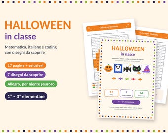 Halloween in the Classroom PDF, Halloween Worksheets for 1st, 2nd, and 3rd Grade, Color by Number, Coding, Printable