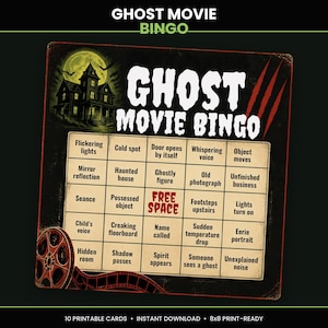 Ghost Movie Bingo Cards