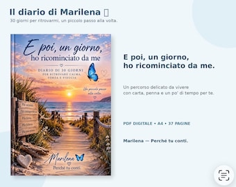 Diario guidato di 30 giorni per ritrovarsi | E poi, un giorno, ho ricominciato da me | PDF digitale stampabile A4