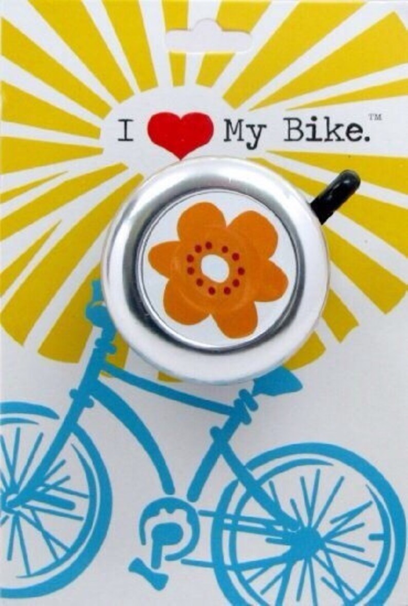 Orange Flower Bike Bell Etsy