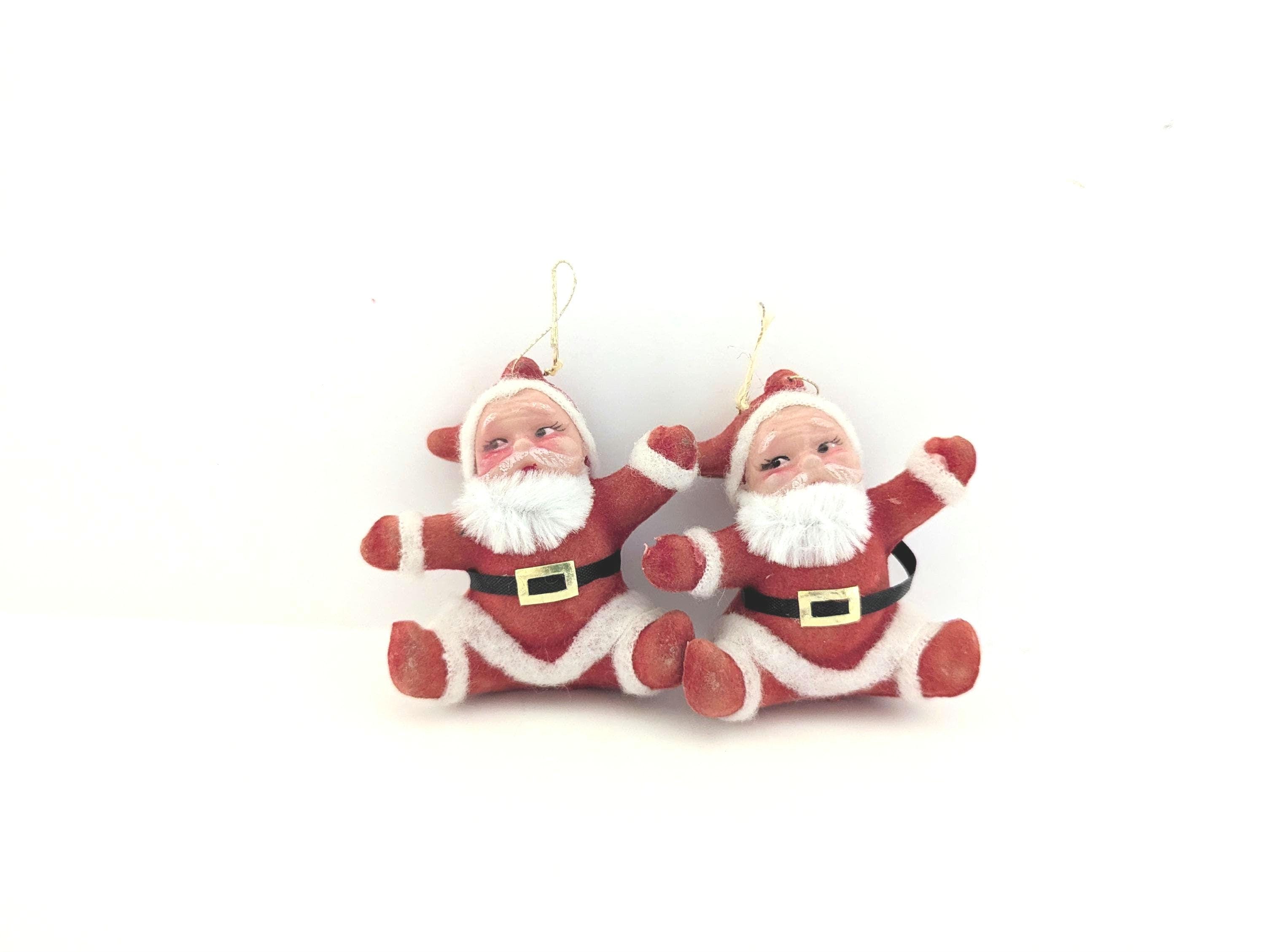 1950s Flocked Santa - Etsy