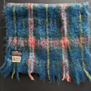 Vintage Glen Cree Mohair Schal kanadischer Tartan kariert 1960s Made in Scotland