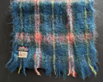 Vintage Glen Cree Mohair Shawl Canadian Tartan Plaid 1960s Made in Scotland
