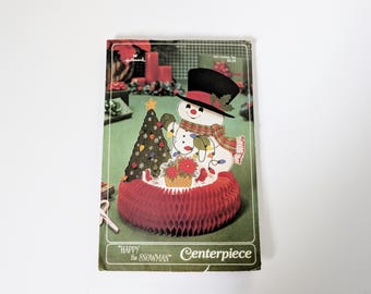 ヴィンテージ ホールマーク ハッピー・ザ・スノーマン ハニカム クリスマス テーブルセンターピース コンプリートセット 1980年代