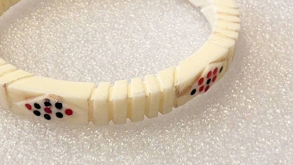 Vintage Ivory Celluloid Bracelet French Bakelite … - image 10