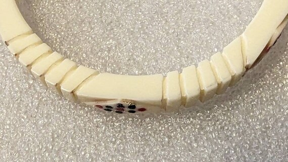 Vintage Ivory Celluloid Bracelet French Bakelite … - image 8