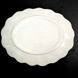 Antique Early 19th Century White Ironstone Platter Embossed Seashell ...