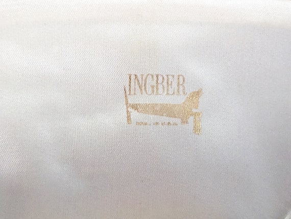 Vintage Ingber Evening Bag Royal Blue Satin Fold … - image 7