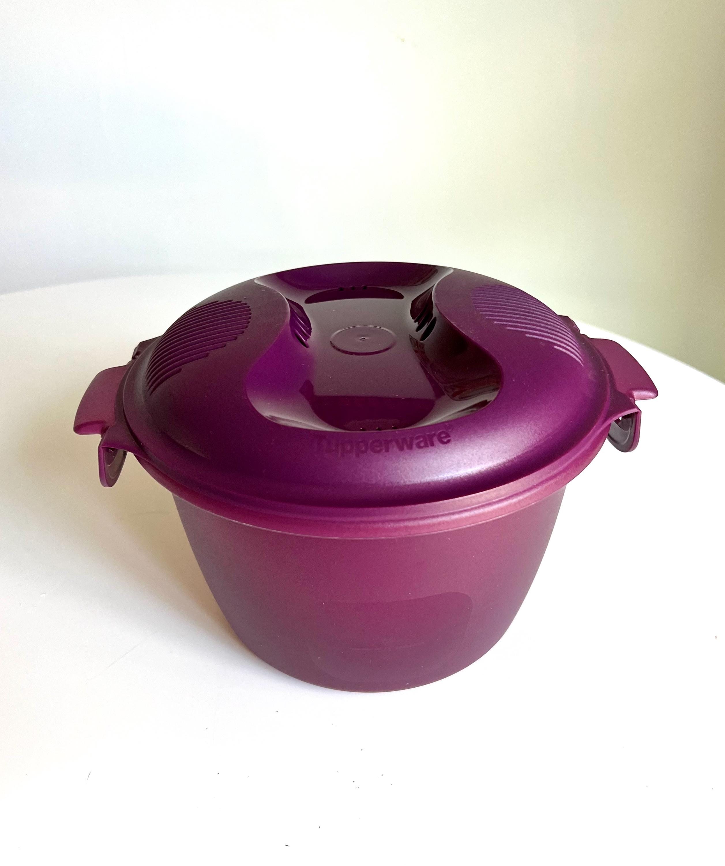 Vintage Tupperware Microwave Rice Cooker 2.2L, 9 1/4cup [6451B-4