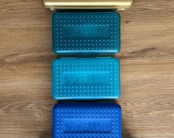 Vintage 90s Spacemaker Pencil Case | Red Sheer Plastic 8x5 Box