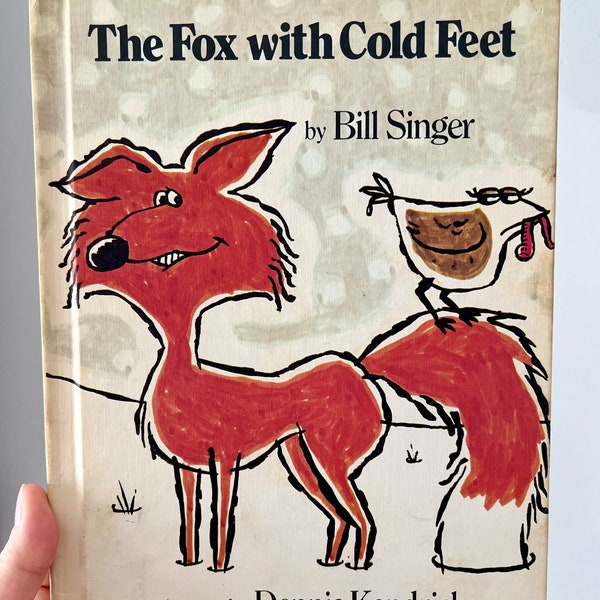 Vintage children's hardcover book// The Fox with Cold Feet by Bill Singer- 1980s Parents Magazine