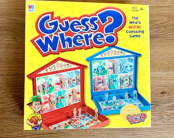 Guess Where? Board Game by Milton Bradley | 2004 Nostalgic Family Game