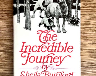 1996 The Incredible Journey by Sheila Burnford//Vintage Laurel-Leaf Fiction Paperback Book//Homeward Bound