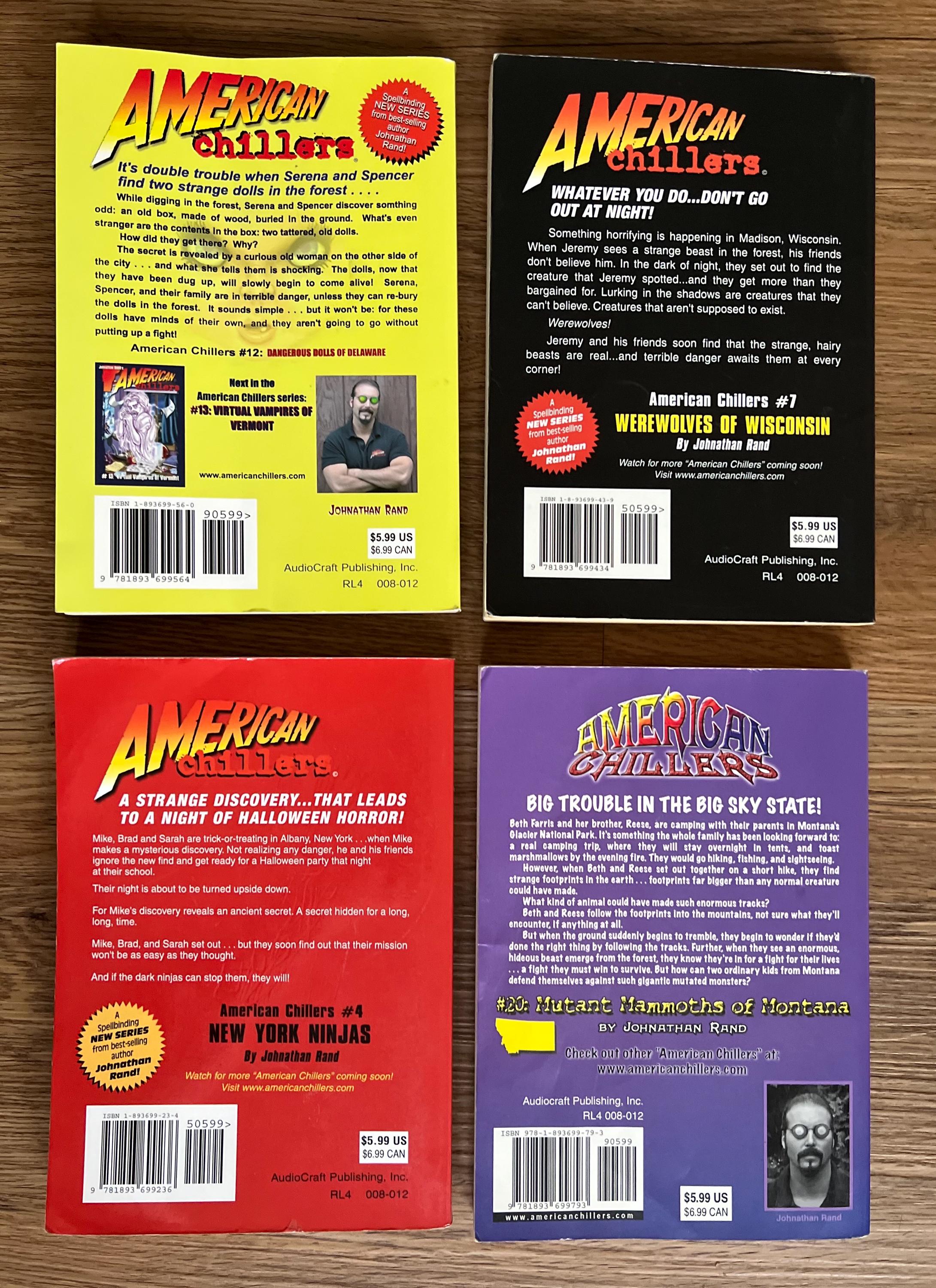 Jonathan Rand American Chillers Book Set: Dangerous Dolls