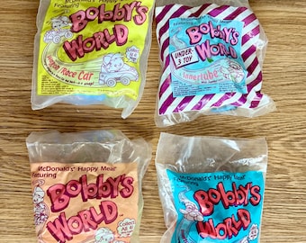 Vintage 1994 Bobby's World McDonald's Toys: Sealed Complete Set