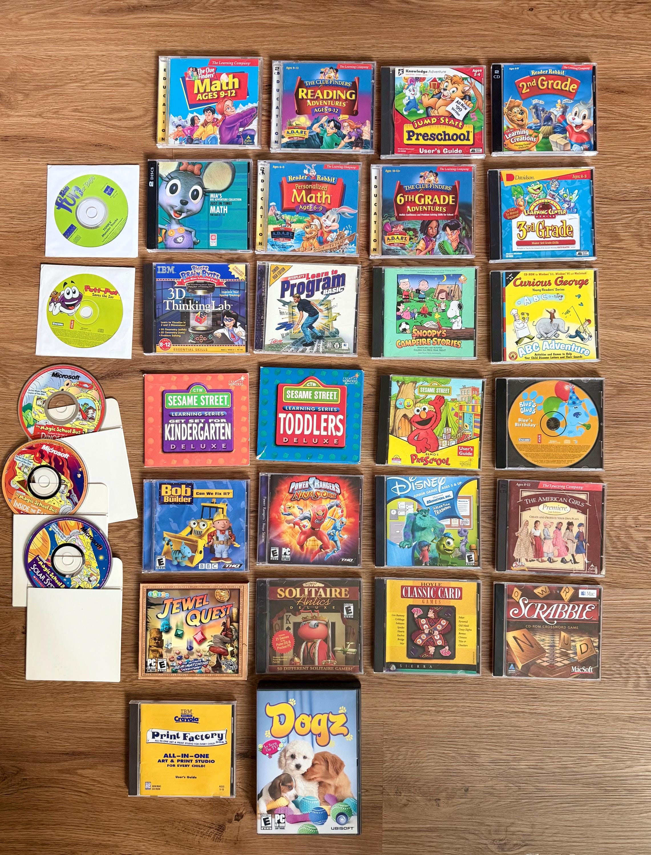 Vintage Assorted PC Games//you Choose, Sold Separately//computer