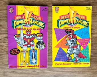 1994 Mighty Morphin Power Rangers Activity Books Set, Vintage Honey Bear Books