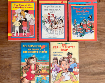 5 Vintage Assorted Troll Paperback Book Set//1980s 1990s//Kids Childrens Fiction Novel Collection
