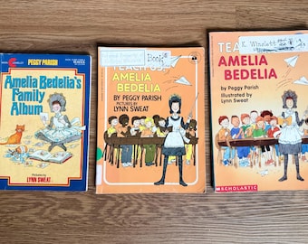 Vintage Amelia Bedelia Books | Teach Us Amelia Bedelia & Amelia Bedelia’s Family Album | Peggy Parish Early Readers | Sold Separately