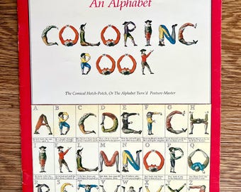 Vintage an Alphabet Coloring Book- the Comical Hotch-potch, or the