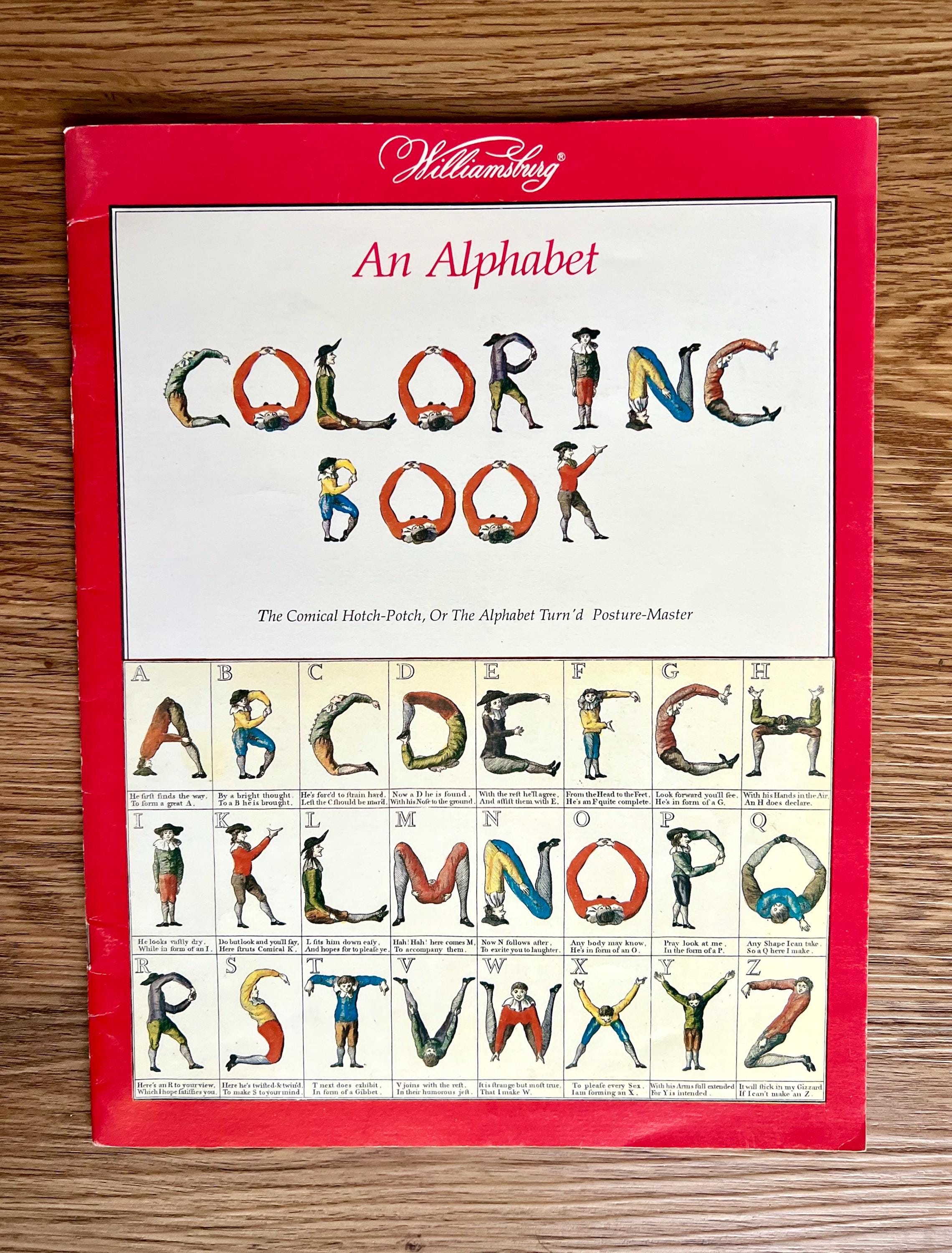 Vintage an Alphabet Coloring Book- the Comical Hotch-potch, or the
