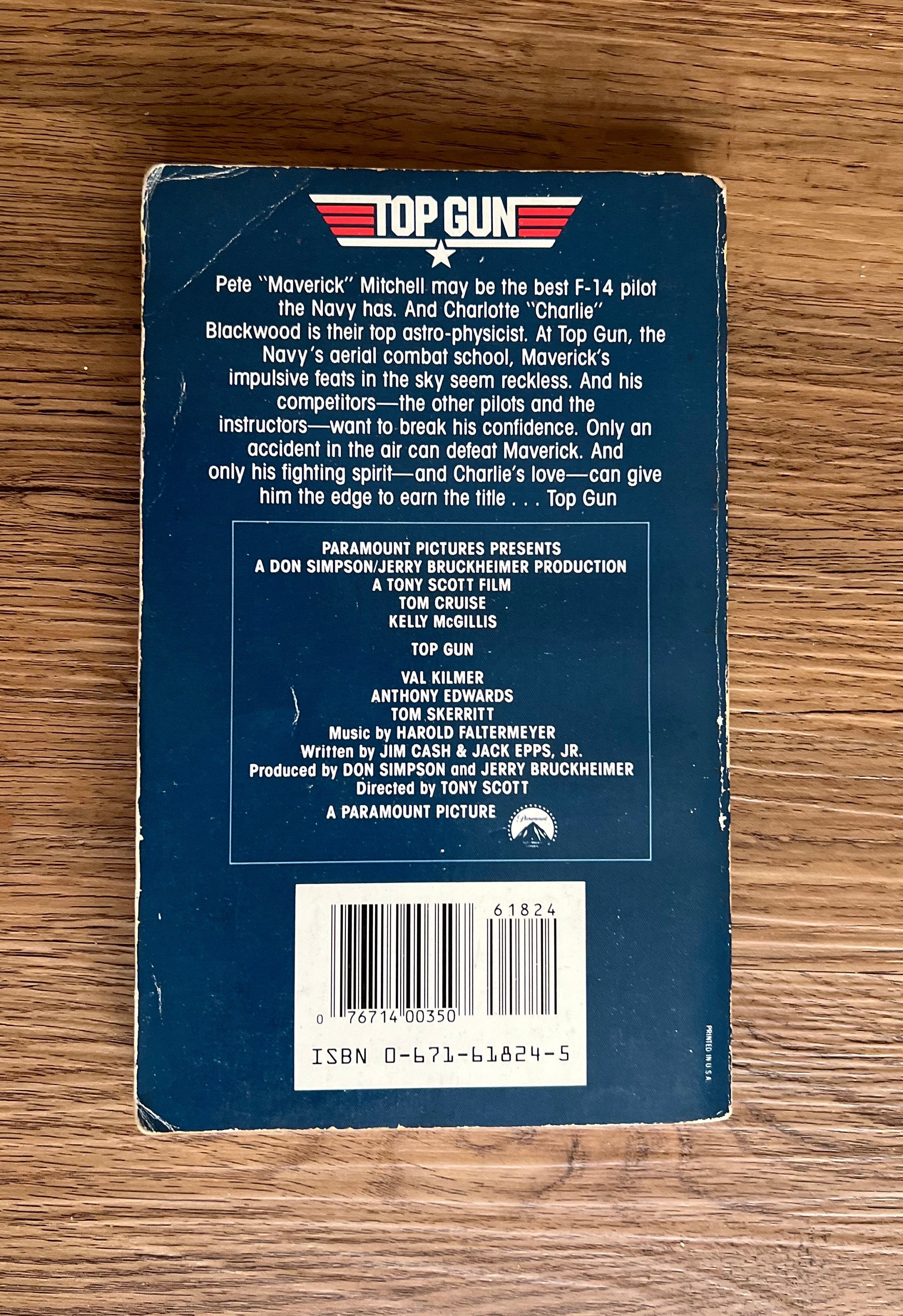 Vintage 1986 Top Gun Novel, First Pocket Books Printing, Paperback