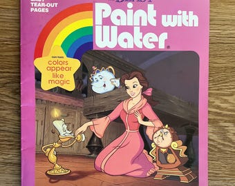 1993 Golden Books Paint With Water: Disneys Beauty and the Beast