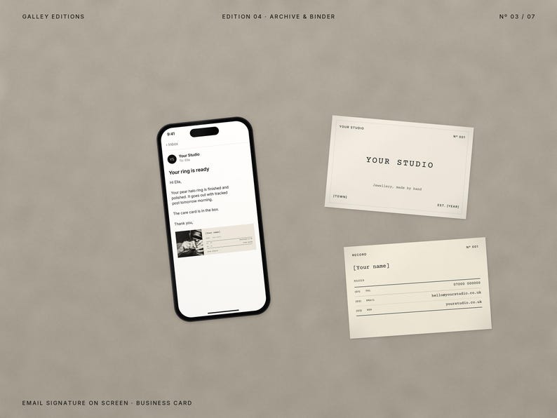 Email Signature Example Website Jewellery Business Card Template Canva, Typewriter Style Business Card ...
