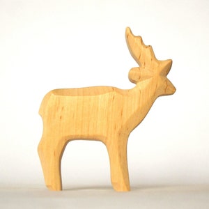 Wooden Deer, Waldorf Toddler Toy, Ecological Toy, Wooden Animals
