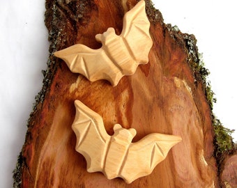 Bat, Carved by Hand from Alderwood