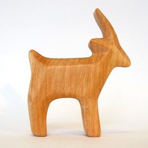 Goat, Wooden Animal, Carved Farm Animal, Waldorf Toy