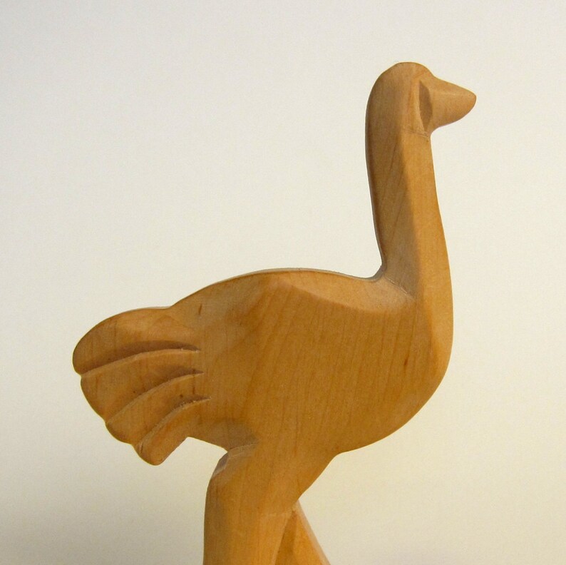 Ostrich, Emu, Wooden Animals, Waldorf Toy image 3