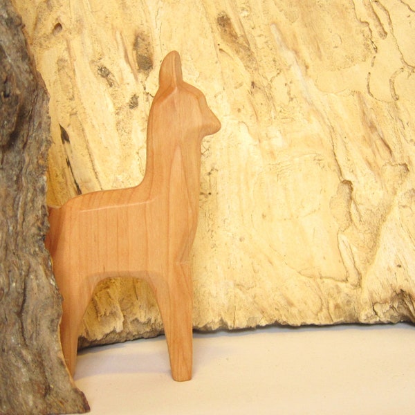 Llama, Alpaca, Wooden Llama, Woodcarving, Waldorf Education