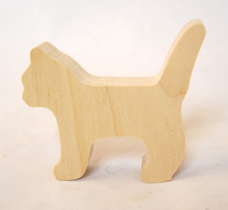 Three Wood cutouts, Unfinished Wooden animals, Smaller Size Animals image 6
