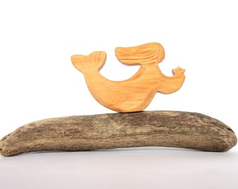 Mermaid, Carved Mermaid, Wooden toys