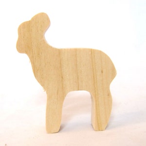 Three Wood cutouts, Unfinished Wooden animals, Smaller Size Animals image 4